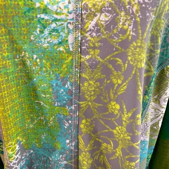 MULTIPLES MISS LIMEZINNA Multi Greens & Gray Tunic Bead & Chiffon Details NWT XL - Picture 4 of 16